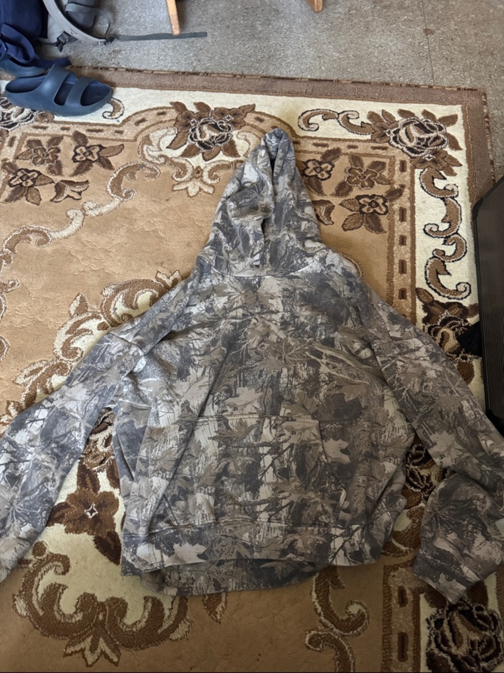 RSQ Men's Gray Camouflage Hoodie Sweater